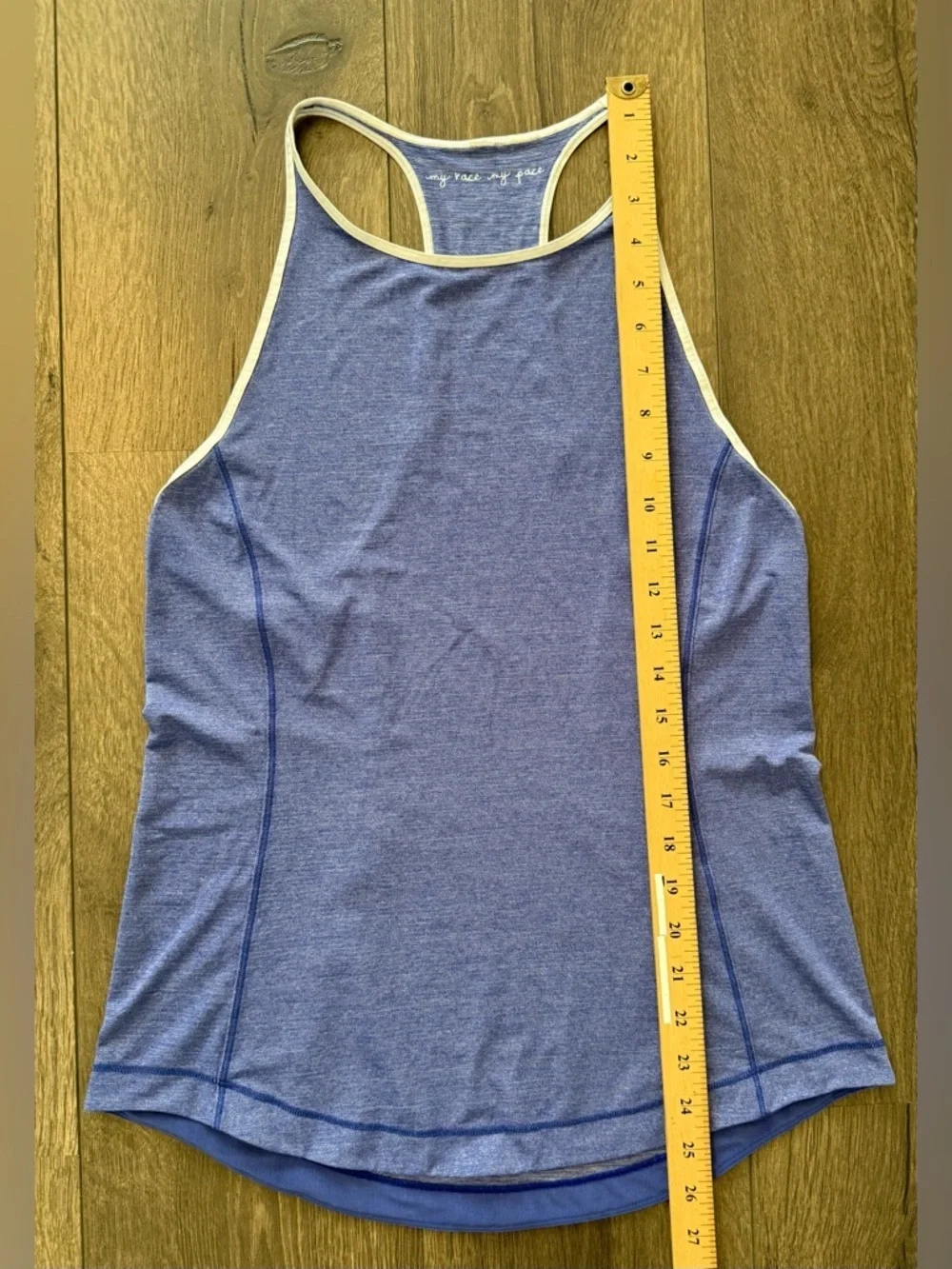 Lululemon Racerback Tank Top Blue Heathered Athletic Run Yoga Gym Size XS/S